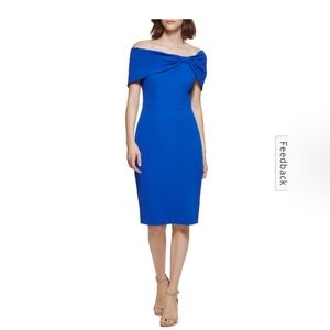 Blue Off the shoulder cocktail